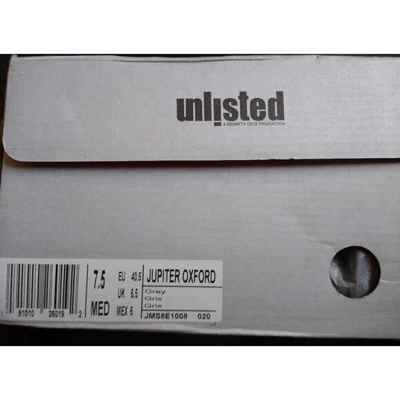 Unlisted by Kenneth Cole Jupiter Oxfords Dress Shoes Grey Size 7.5M main image 6